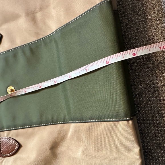 Longchamp mini Elegant Tan and Green Tote Bag - Picture 12 of 14